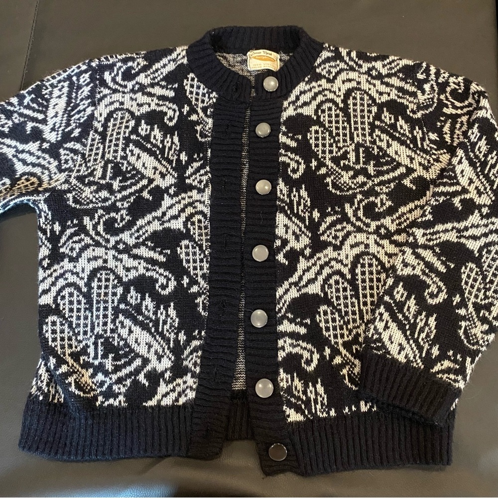 Black and White Girls Cardigan